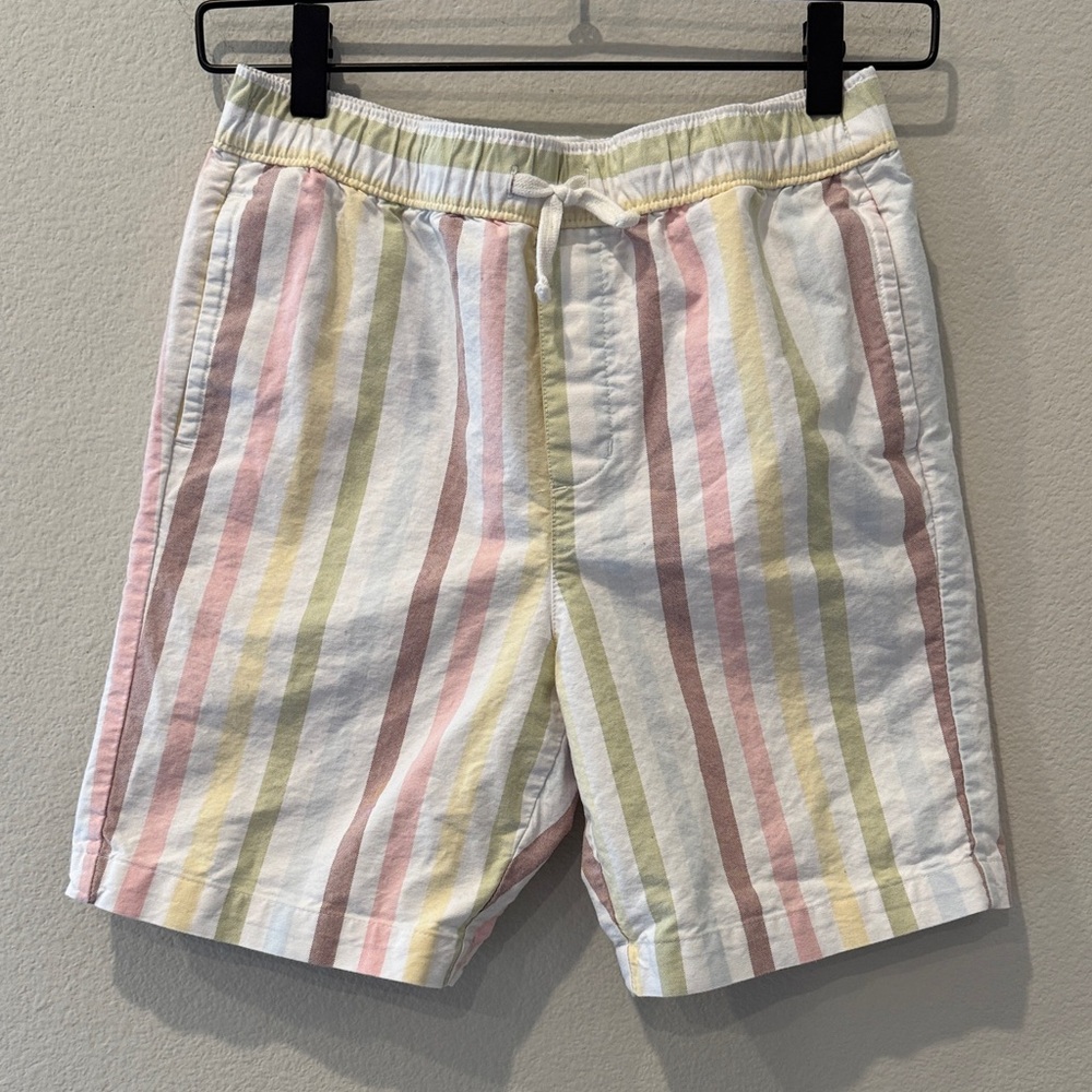 Janie and Jack Pastel Striped Oxford Boys Shorts‎ Size 14